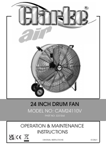 Handleiding Clarke CAM 24 110V Ventilator
