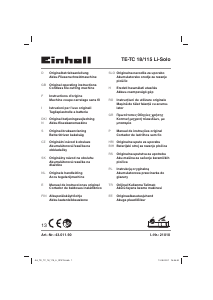 Manual Einhell TE-TC 18/115 Li-Solo Mașină de taiat gresie