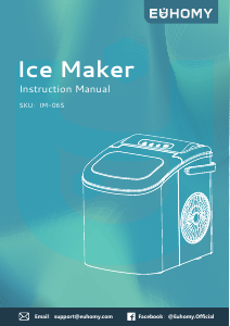 Manual Euhomy IM-06S Ice Cube Maker