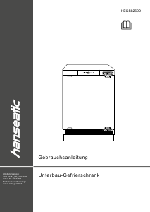 Handleiding Hanseatic HEGS8260D Vriezer