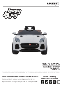 Handleiding Honey Joy TY327674 Kinderauto