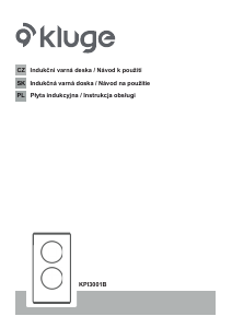 Manuál Kluge KPI3001B Varná deska