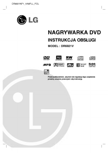Instrukcja LG DR6921V Odtwarzacz DVD