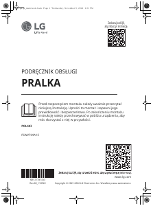 Instrukcja LG F6WV709A1E Pralka