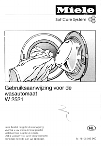 Handleiding Miele W 2521 Wasmachine