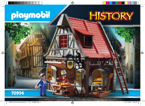 Bruksanvisning Playmobil set 70954 History Middelalderbageri