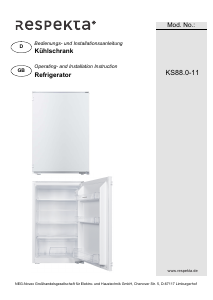 Manual Respekta KS88.0-11 Refrigerator