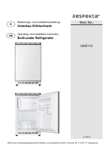 Bedienungsanleitung Respekta UKS110 Kühlschrank