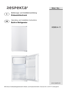 Bedienungsanleitung Respekta KS88.4-11 Kühlschrank