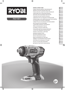 Manual Ryobi RID1801M Chave de impacto