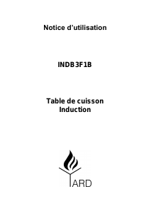Mode d’emploi Yard INDB3F1B Table de cuisson