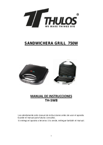 Manual Thulos TH-SW8 Contact Grill