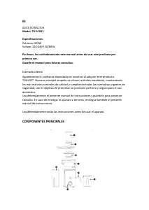 Manual de uso Thulos TH-LC501 Licuadora