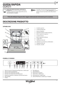 Manuale Whirlpool WIC 3C33 F Lavastoviglie