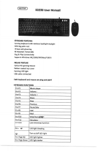Manual Sentry KX350 Keyboard