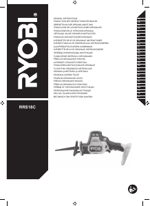 Kullanım kılavuzu Ryobi RRS18C-0 Tilki kuyruğu testere