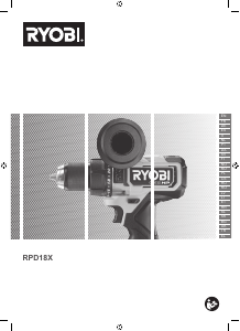Käyttöohje Ryobi RPD18X-0 Porakone-ruuvinväännin