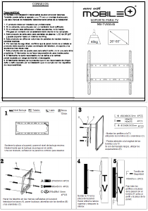 Handleiding Mobile+ MB-TVB5545 Muurbeugel