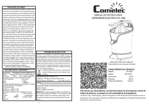 Manual Comelec EX1680 Espremedor de citrinos