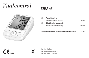 Manual de uso Vitalcontrol SBM 46 Tensiómetro