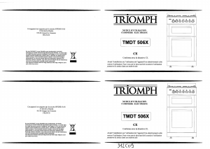 Mode d’emploi Triomph TMDT 506X Cuisinière