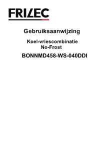 Manual Frilec BONN-MD458-WS-040DDI Fridge-Freezer
