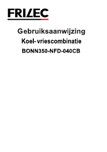 Manual Frilec BONN350-NFD-040CB Fridge-Freezer
