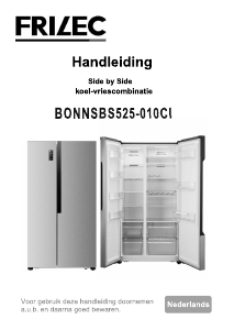 Mode d’emploi Frilec BONNSBS-525-010CINOX Réfrigérateur combiné