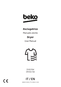 Handleiding BEKO DRX823W Wasdroger