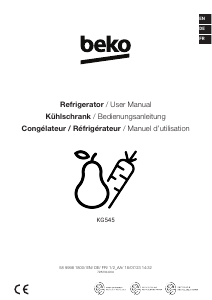 Mode d’emploi BEKO KG545 Réfrigérateur combiné