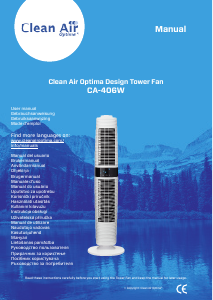 Handleiding Clean Air CA-406W Optima Design Ventilator