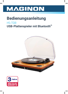 Bedienungsanleitung Maginon HS-T08 Plattenspieler