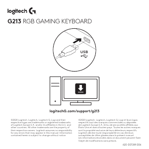 Manual Logitech G213 Tastatură