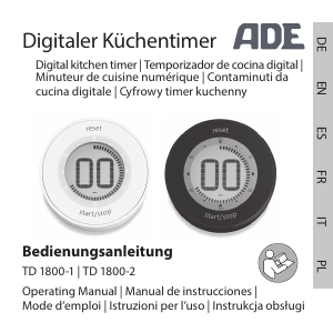 Handleiding ADE TD 1800 Kookwekker