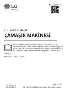 Kullanım kılavuzu LG F4Y5EYW0W Çamaşır makinesi