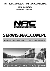 Instrukcja NAC MEX540-K30-2 Podkaszarka do trawy