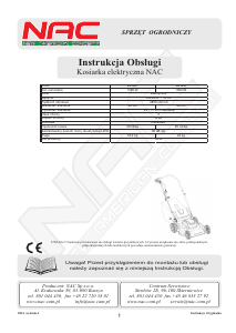 Instrukcja NAC JA1611 1600W Kosiarka