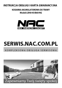 Instrukcja NAC LB40-45-B60-NG Kosiarka