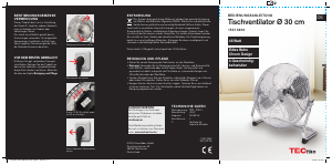 Bedienungsanleitung Tectro EF 191 Ventilator