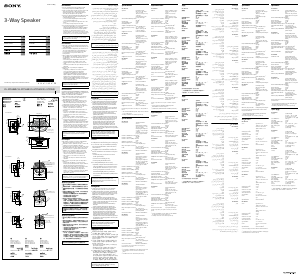 Manual Sony XS-GTF1039 Coluna auto