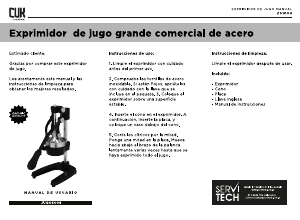 Manual de uso Gadnic JUGOS008 Exprimidor de cítricos