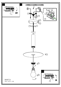 Bruksanvisning Eglo 900731 Lampa