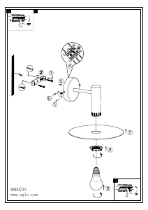 Bruksanvisning Eglo 900733 Lampa