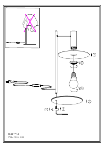 Bruksanvisning Eglo 900734 Lampa