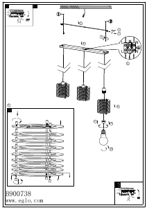 Bruksanvisning Eglo 900738 Lampa