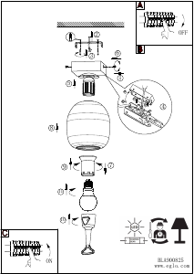 Bruksanvisning Eglo 900825 Lampa