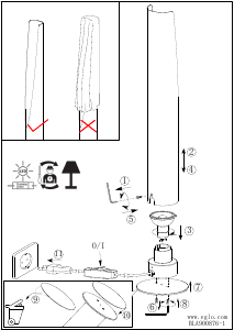 Bruksanvisning Eglo 900876 Lampa