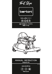 Bedienungsanleitung Bertoni Rider 2in1 Lauflernhilfe