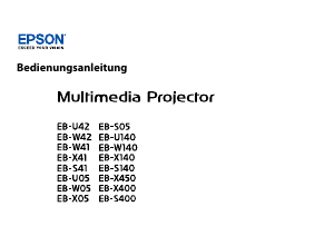 Bedienungsanleitung Epson EB-U05 Projektor