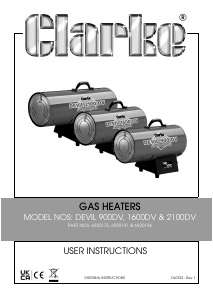 Manual Clarke Devil 900DV Heater